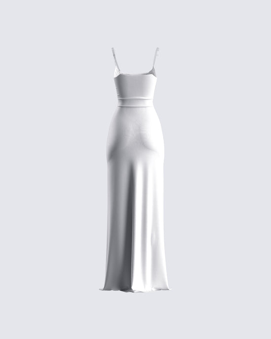 Sana Ivory Cowl Maxi Dress – FINESSE
