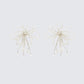 Sandra White Beaded Flower Earrings