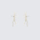 Sandra White Beaded Flower Earrings