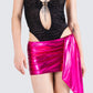 Sanya Pink Metallic Mini Skirt