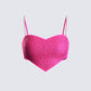 Sanya Pink Heart Crop Top