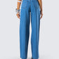 Sara Blue Denim Wide Leg Jean