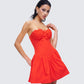 Sarai Red Lace Applique Mini Dress