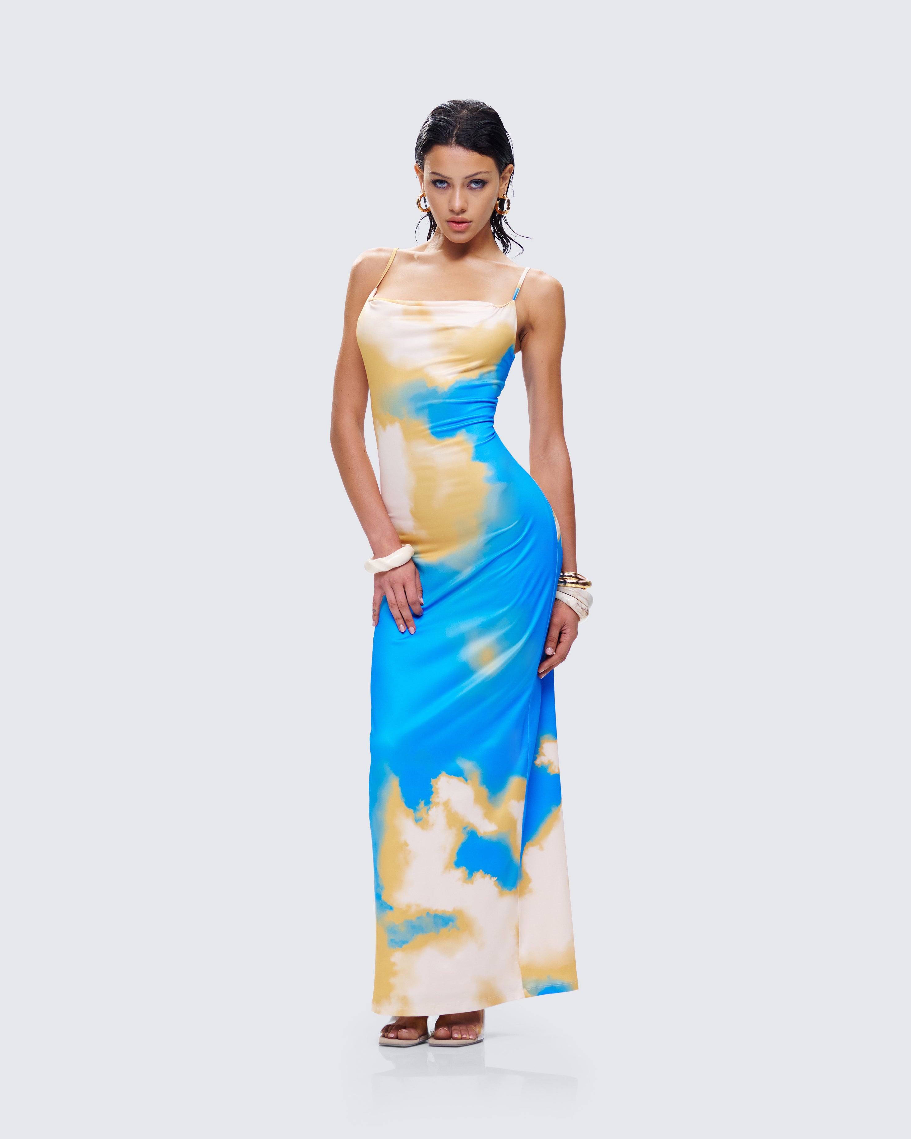 Cowl neck maxi dress shops