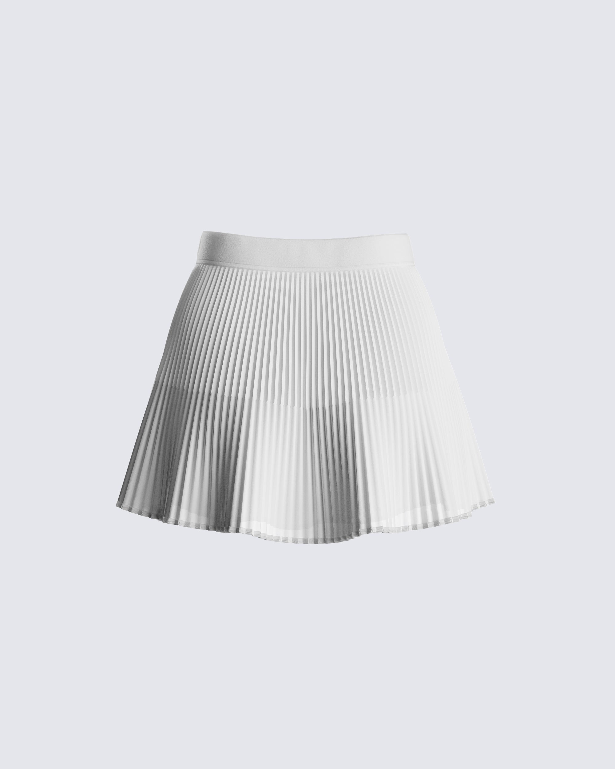 Lani White Pleated Mini Skirt – FINESSE