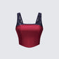 Scarlette Red Pinstripe Corset Top product front