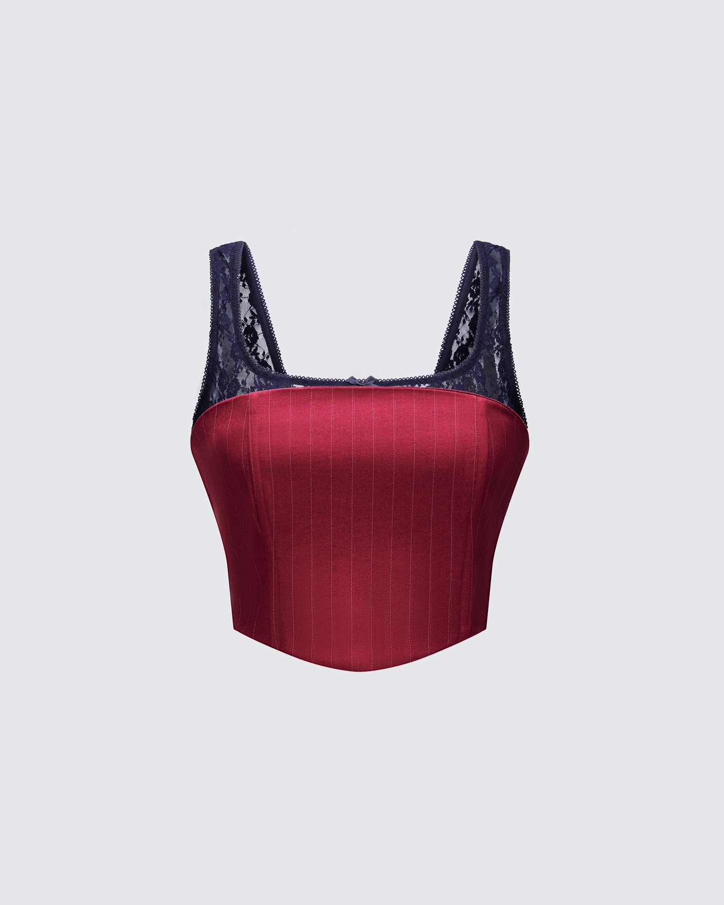 Scarlette Red Pinstripe Corset Top product front