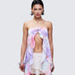 Seaphira Multi Printed Ruffle Top model front