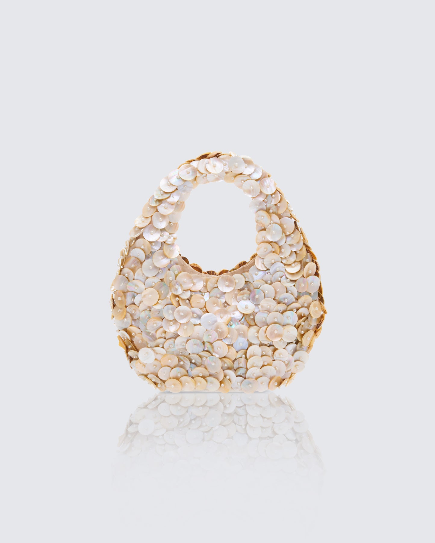 Sereia Ivory Mother Of Pearl Hobo Bag