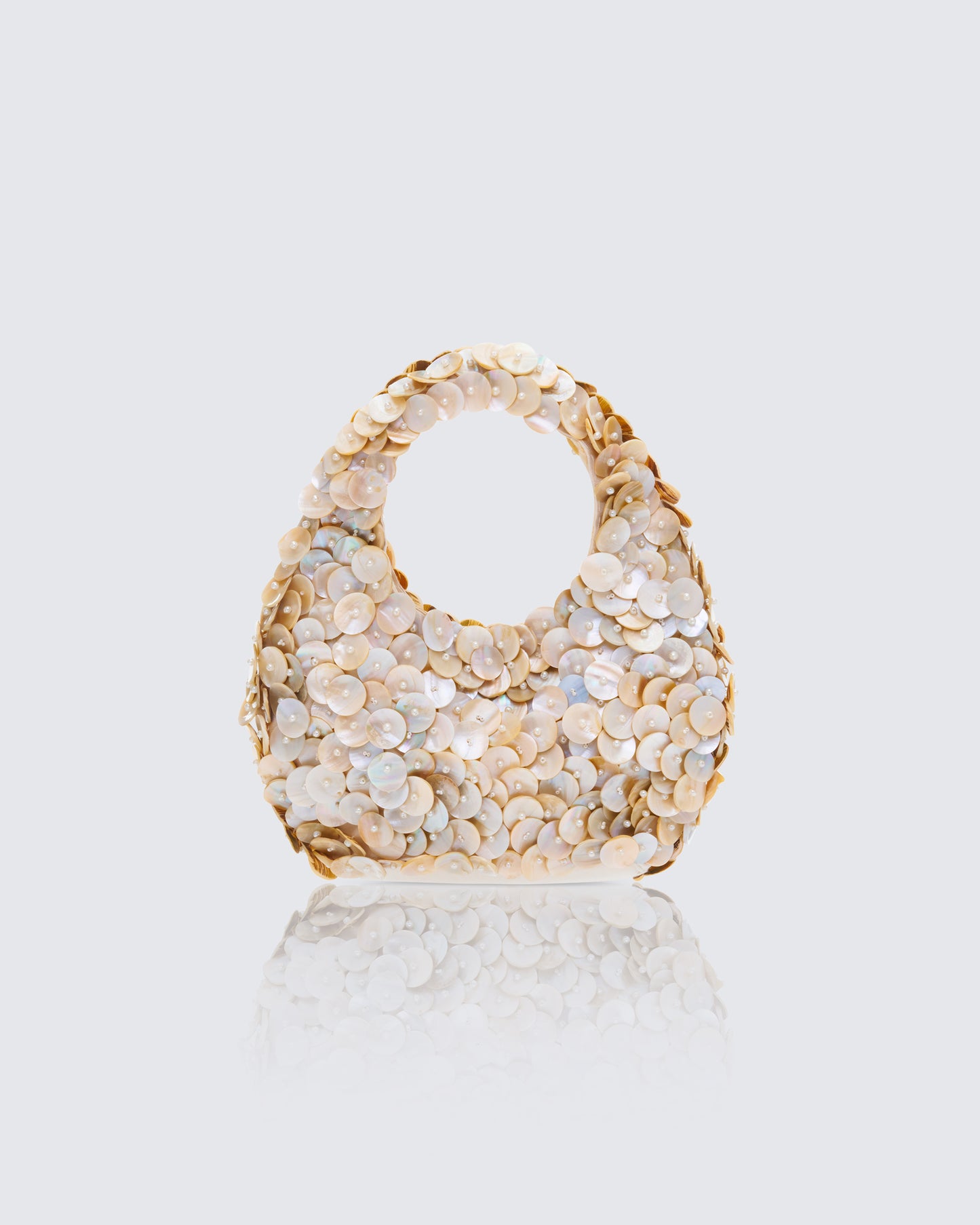 Sereia Ivory Mother Of Pearl Hobo Bag product front