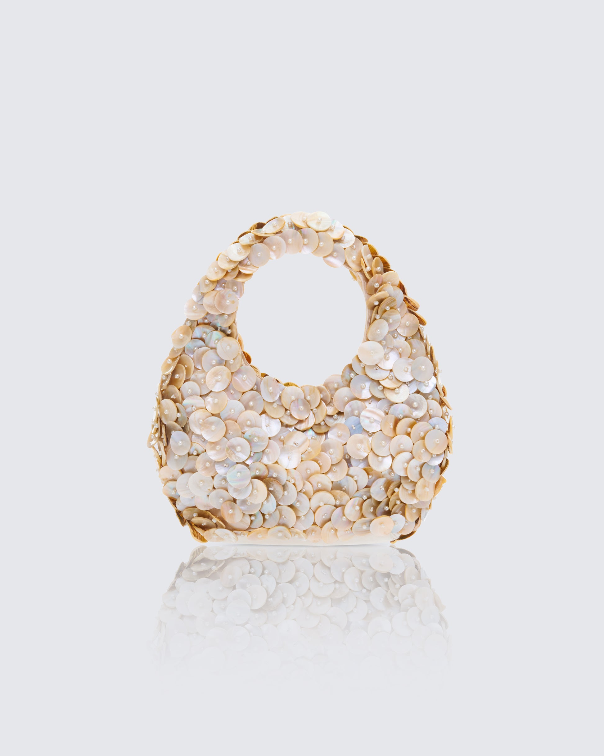 Sereia Ivory Mother Of Pearl Hobo Bag product front