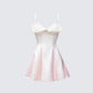 Seren Ivory Feather Bust Mini Dress product front