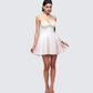 Seren Ivory Feather Bust Mini Dress