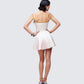 Seren Ivory Feather Bust Mini Dress