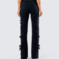 Serenity Black Denim Buckle Jean