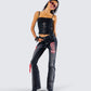 Serenity Black Denim Buckle Top