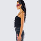 Serenity Black Denim Buckle Top