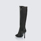 Shanaya Black Leather Whip Stitch Boot