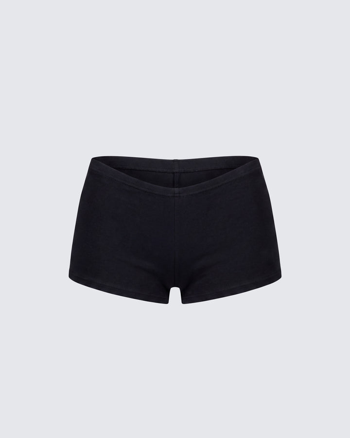 Shemoi Black Jersey Micro Shorts