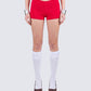 Shemoi Red Jersey Micro Shorts model front