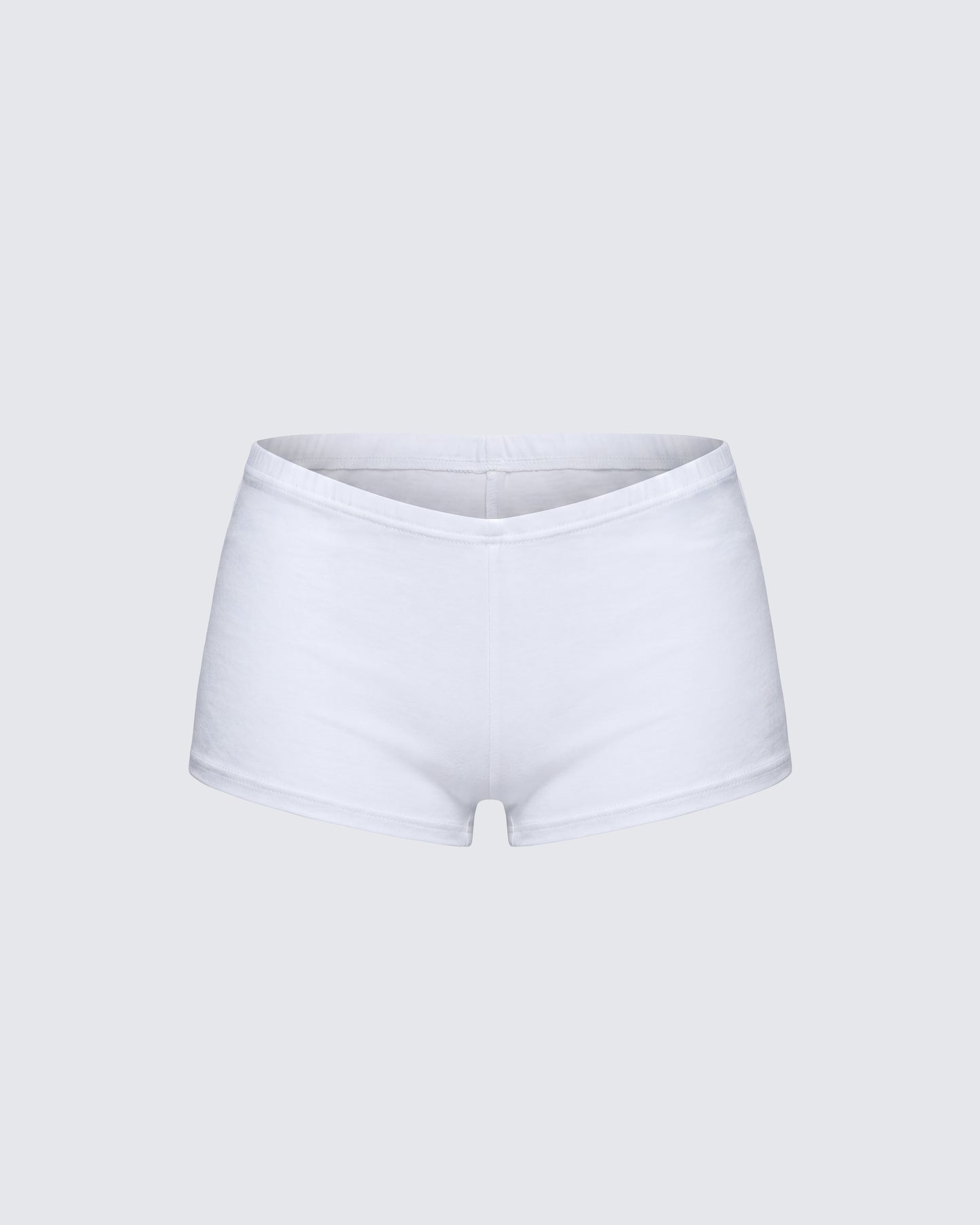 Shemoi White Jersey Micro Shorts product front