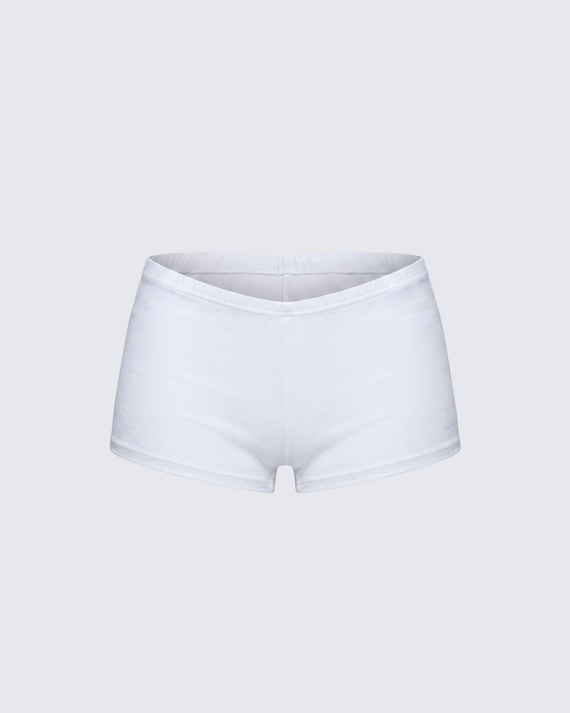 Shemoi White Jersey Micro Shorts product front