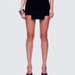 Shiloh Black Jump Hem Mini Skirt model front