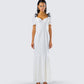 Sia White Puff Sleeve Maxi Dress