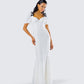 Sia White Puff Sleeve Maxi Dress