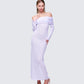 Sian Purple Knit Maxi Dress