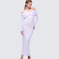 Sian Purple Knit Maxi Dress