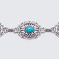 Cinturón turquesa plateado Silvana