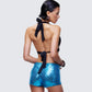 Simmi Black Halter Drape Top