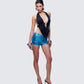Simmi Black Halter Drape Top