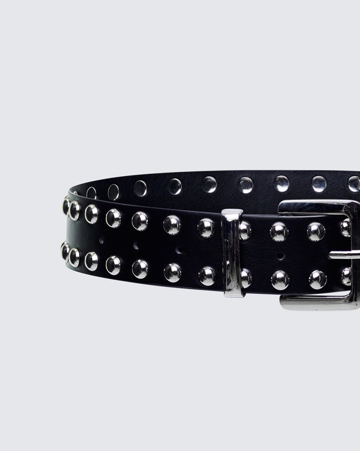Sisay Black Studded Jeans Belt