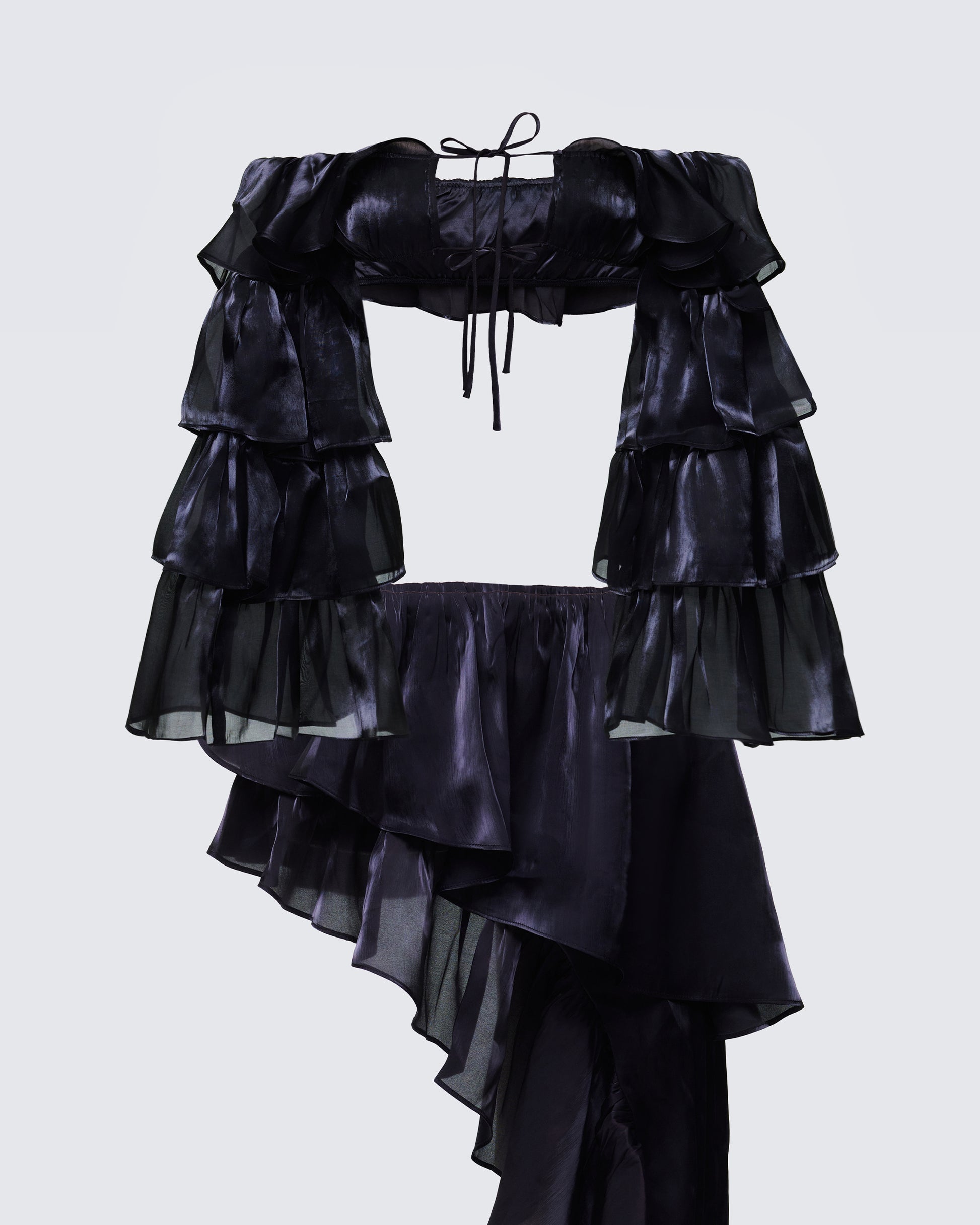 Skipper Black Ruffle Set - close up detail