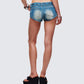 Sol Blue Belted Mini Denim Short