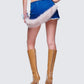 Sophelle Distressed Acid Wash Denim Mini Skirt