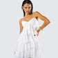 Sorel Ivory Tiered Ruffle Dress