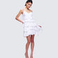 Sorel Ivory Tiered Ruffle Dress