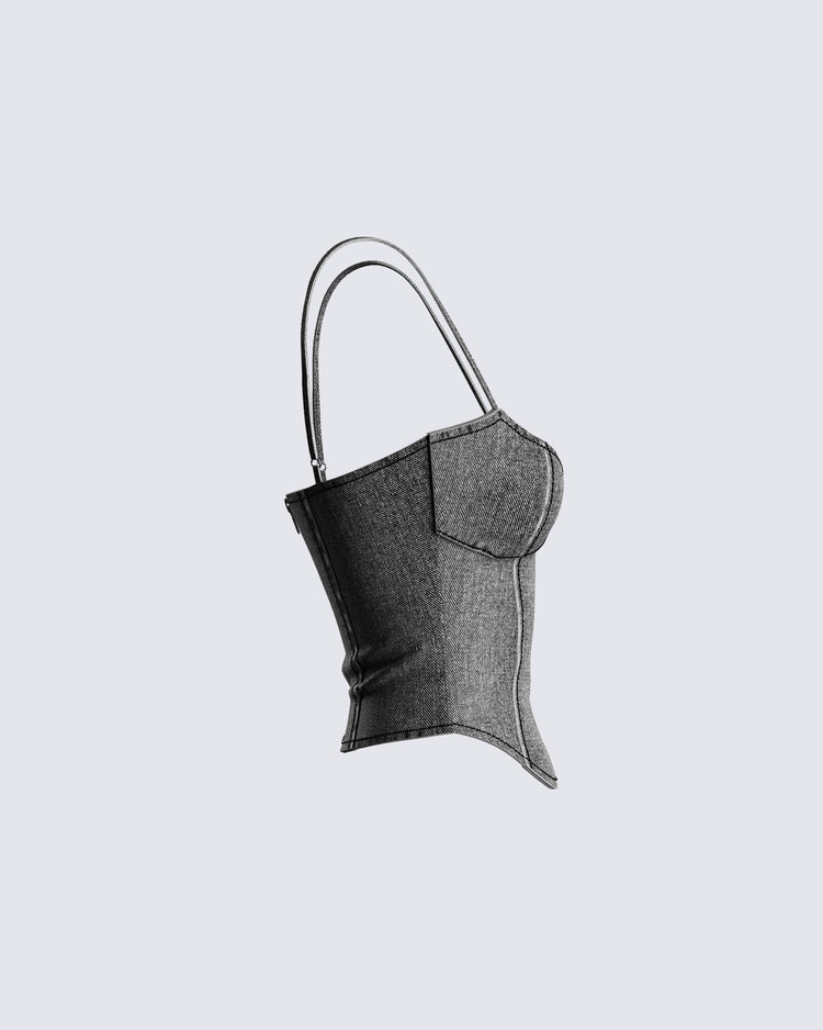 Stacey Grey Denim Cami Top