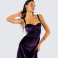 Stephanie Purple Velvet Maxi Dress