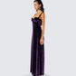 Stephanie Purple Velvet Maxi Dress