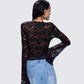 Suki Black Lace Long Sleeve Top