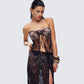 Summer Black Lace Strapless Top