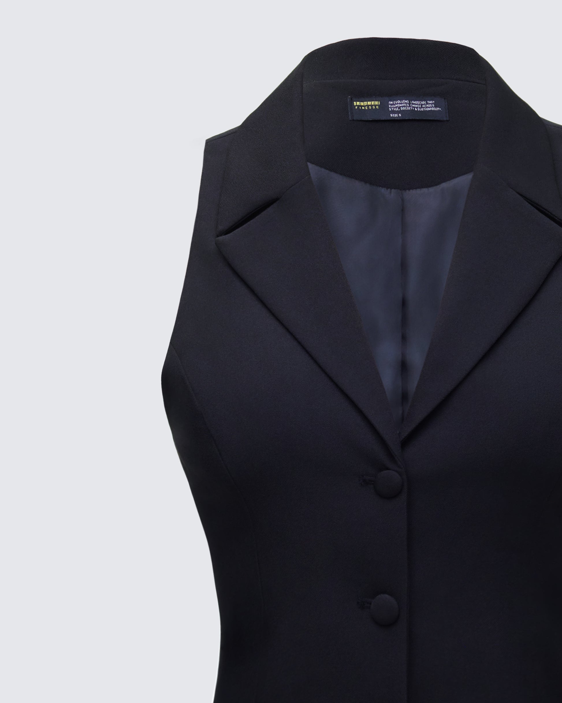 Women's black tops alternate angle – FINESSE