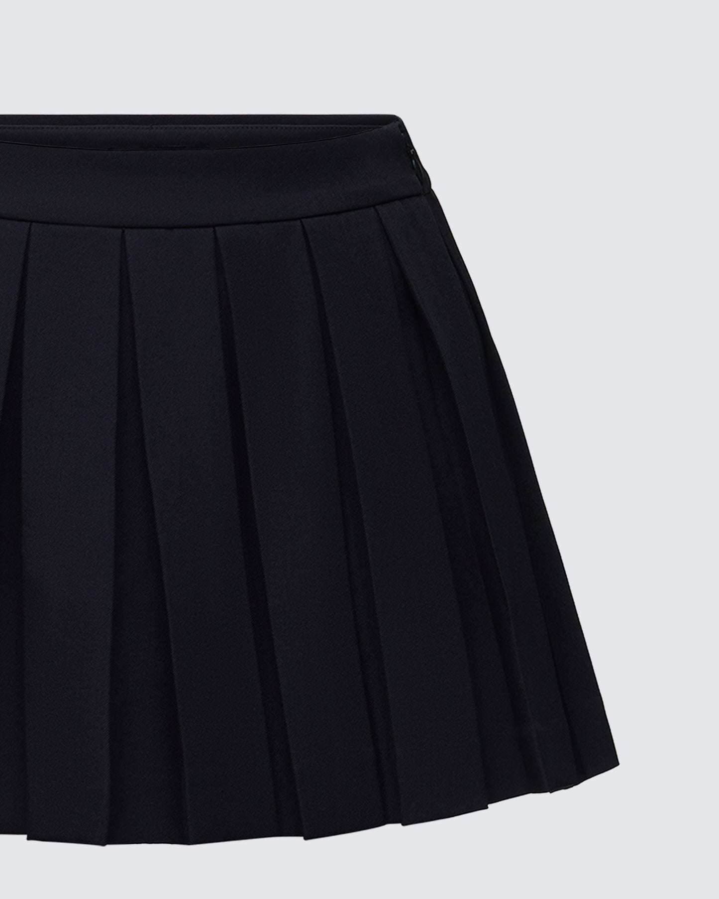 Supriya Black Pleated Mini Skirt