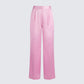 Suzanna Pink Satin Wide Leg Trouser product front