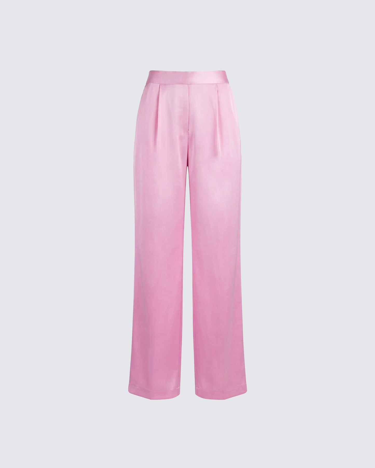 Suzanna Pink Satin Wide Leg Trouser product front