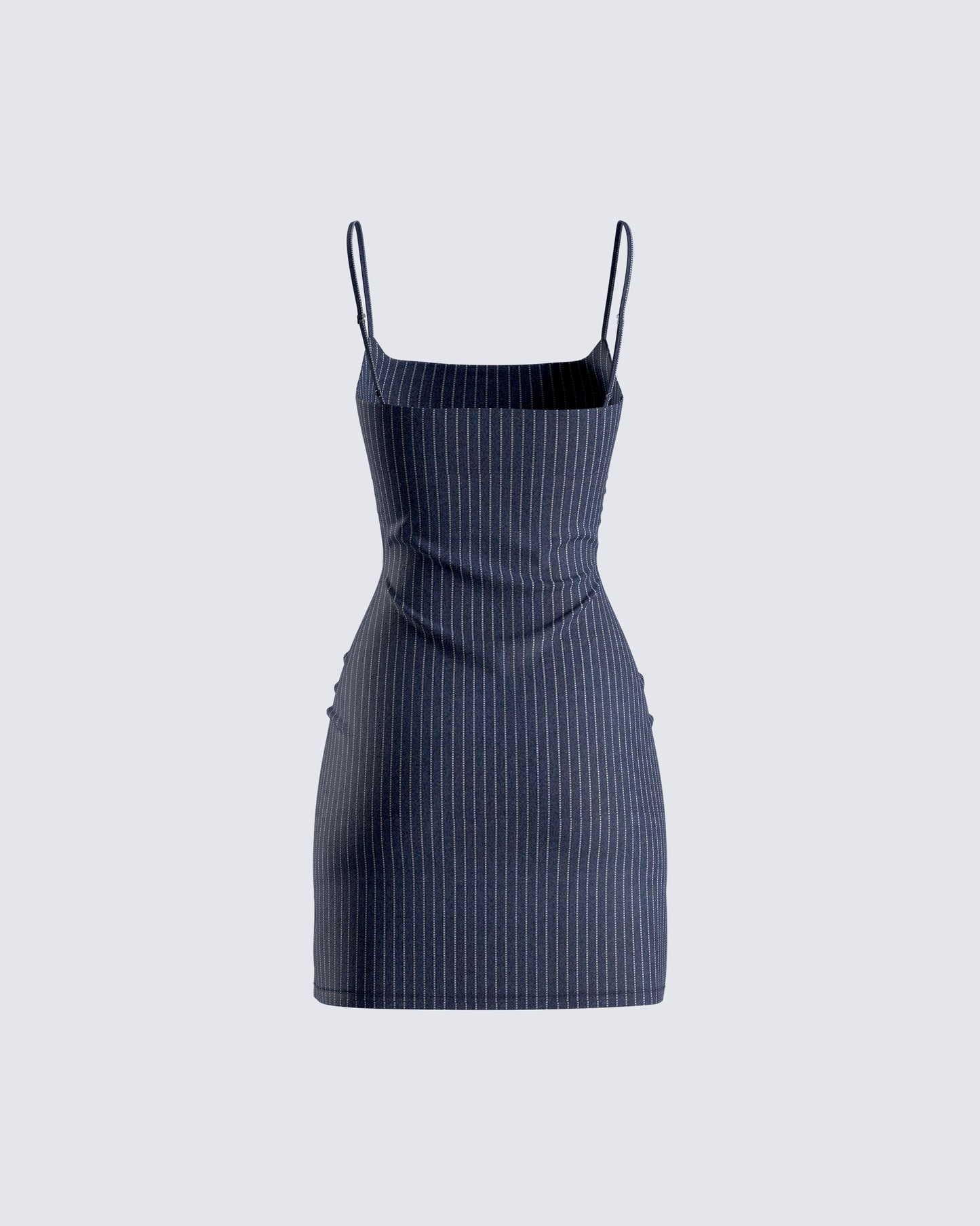 Suzanne Navy Pinstripe Mini Dress